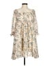 Fab'rik 100% Polyester Floral Ivory Casual Dress Size M - photo 1
