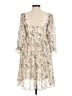 Fab'rik 100% Polyester Floral Ivory Casual Dress Size M - photo 2