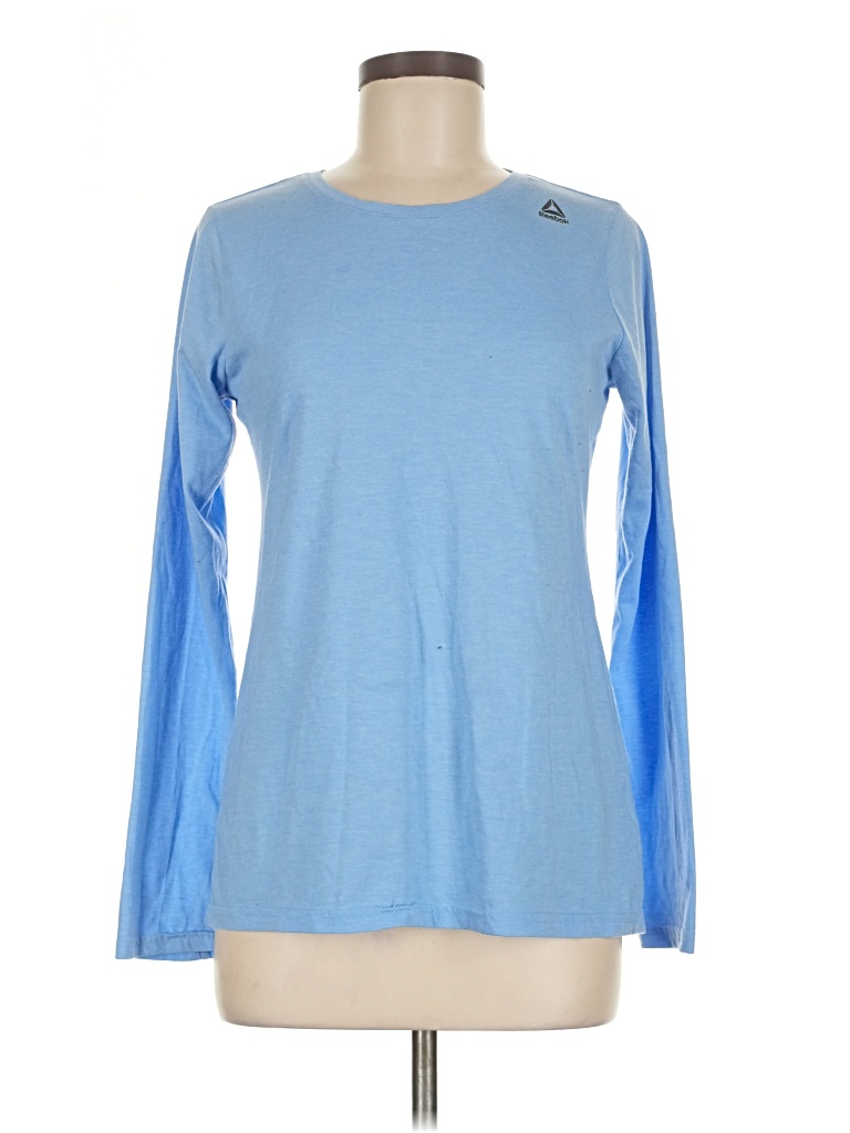 Pre-owned Reebok Long Sleeve T-shirt In Blue