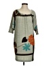 Twenty One Graphic Green Casual Dress Size S - photo 1