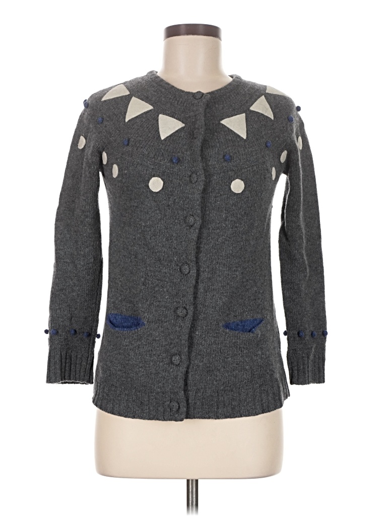 Pre-owned Assorted Brands Cardigan Sweater In Gray