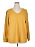 Linda Matthews Gold Long Sleeve Blouse Size 1X - photo 1
