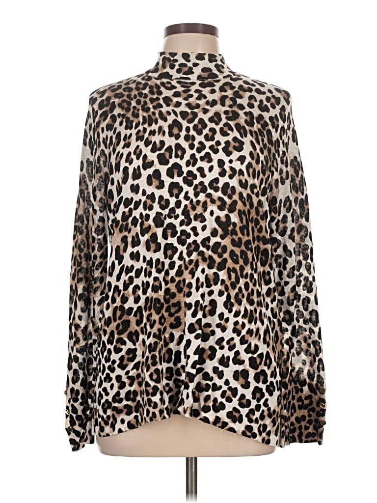 Pre-owned Chico's Poncho In Brown