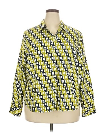 Jones New York Signature 3/4 Sleeve Button-Down Shirt (view 1)