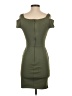 Bebe Solid Green Casual Dress Size S - photo 2