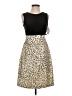 Helena 100% Silk Graphic Tan Cocktail Dress Size 4 - photo 1