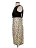 Helena 100% Silk Graphic Tan Cocktail Dress Size 4 - photo 5