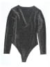 Leith Metallic Silver Bodysuit Size XS - photo 2