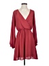 Lush 100% Polyester Solid Burgundy Casual Dress Size S - photo 1
