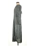 H&M 100% Polyester Print Gray Blue Casual Dress Size M - photo 5