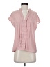 Shein 100% Polyester Pink Short Sleeve Blouse Size 2 - photo 1
