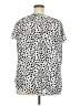 SimpleFun 100% Polyester Animal Print Silver Short Sleeve Blouse Size 2X - photo 2