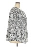 SimpleFun 100% Polyester Animal Print Silver Short Sleeve Blouse Size 2X - photo 4