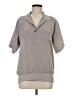 Oleg Cassini Gray Short Sleeve Blouse Size M (estimated) - photo 1