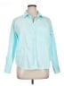 Zara Color Block Blue Long Sleeve Button-Down Shirt Size XL - photo 1