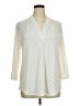 Charter Club Polka Dots Ivory 3/4 Sleeve Blouse Size XL - photo 1