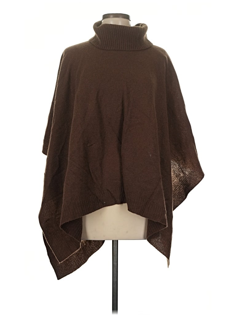 Pre-owned Jcrew Poncho In Brown