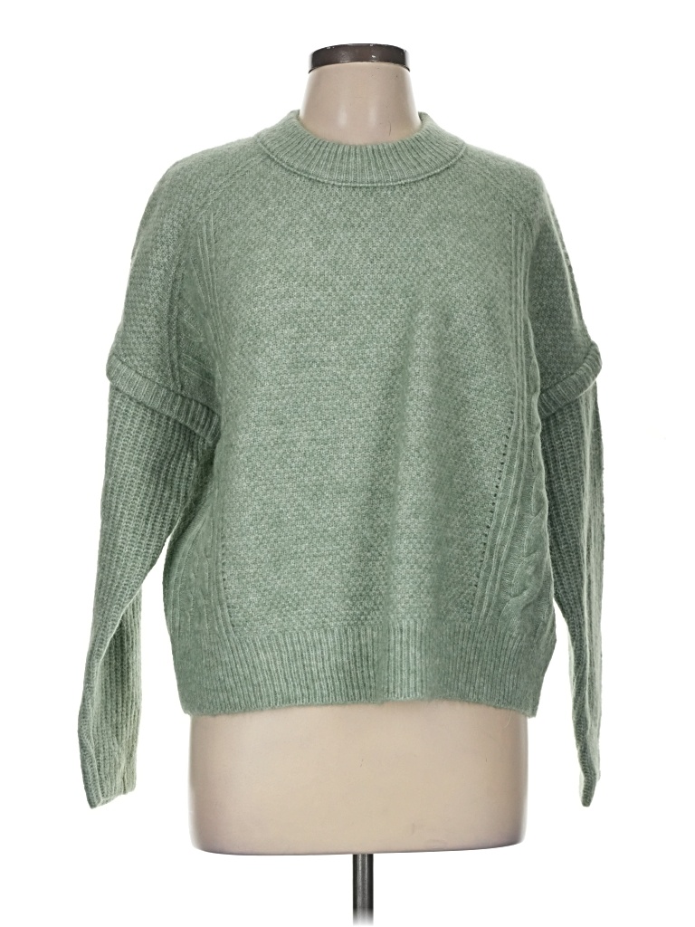Pre-owned Madewell Pullover Sweater In Green