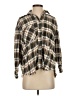 BDG 100% Cotton Plaid Brown 3/4 Sleeve Button-Down Shirt Size XS - photo 1
