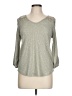 Absolutely Famous Gray 3/4 Sleeve Top Size L - photo 1