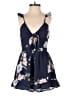 L'Atiste by Amy 100% Polyester Floral Blue Romper Size S - photo 1