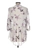 Torrid 100% Polyester Floral Gray 3/4 Sleeve Blouse Size Lg Plus (0) - photo 2