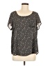 Torrid 100% Polyester Stars Gray Short Sleeve Blouse Size Med Plus (00) - photo 1