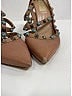 Valentino 100% Leather Brown Pink Leather Rolling Rockstud Sandals Size EU (IT) 40 / US 10 - photo 4