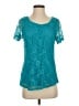 Leo & Nicole Teal Short Sleeve Top Size S - photo 1
