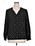 Faded Glory 100% Polyester Argyle Black Long Sleeve Blouse Size XL - photo 1