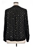 Faded Glory 100% Polyester Argyle Black Long Sleeve Blouse Size XL - photo 2