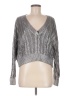 YFB 100% Cotton Metallic Silver Pullover Sweater Size M - photo 1