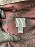 Worthington 100% Polyester Paisley Burgundy Long Sleeve Blouse Size L - photo 7