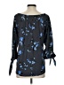 Ann Taylor LOFT 100% Polyester Black 3/4 Sleeve Blouse Size S - photo 2