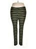Feathers Stripes Green Leggings Size 1X - photo 1