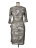Connected Apparel Metallic Silver Cocktail Dress Size 14 (petite) - photo 2
