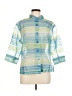 Notations Stripes Blue 3/4 Sleeve Blouse Size M - photo 1