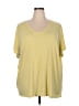 LUXE Yellow Short Sleeve Top Size 3X - photo 1