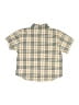 Burberry Plaid Tan Short Sleeve Button-Down Shirt Size 8 - photo 2