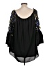 Colleen Lopez 100% Polyester Black 3/4 Sleeve Blouse Size L - photo 2