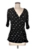 Style&Co Polka Dots Black 3/4 Sleeve Blouse Size M - photo 1