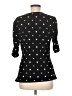 Style&Co Polka Dots Black 3/4 Sleeve Blouse Size M - photo 2
