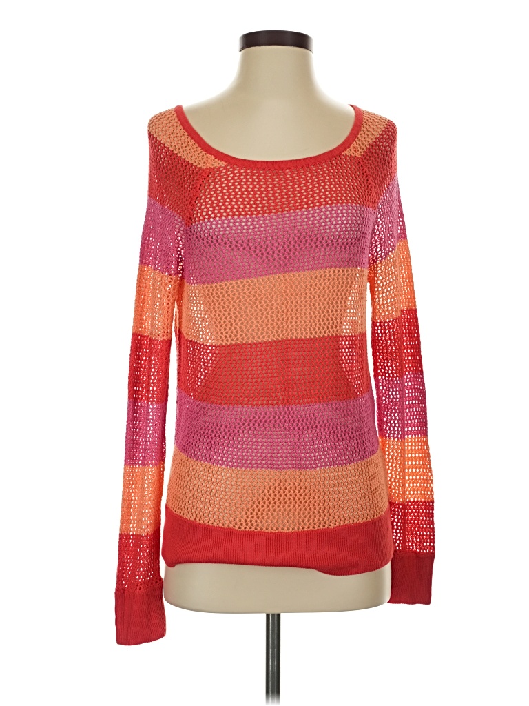 Pre-owned 525 America Long Sleeve Top Orange Boatneck Tops