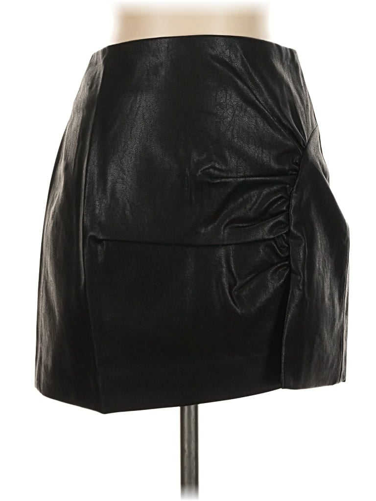 Assorted Brands Faux Leather Skirt In Black
