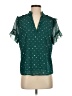 J.Crew 100% Polyester Teal Short Sleeve Blouse Size S - photo 1