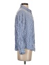 En Elly 100% Rayon Stripes Blue Long Sleeve Button-Down Shirt Size S - photo 4