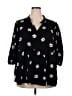 Shein Curve 100% Polyester Black 3/4 Sleeve Blouse Size 20 Plus (4) - photo 1