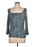 MICHAEL Michael Kors 100% Rayon Teal 3/4 Sleeve Top Size L - photo 1