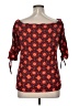 Escapada 100% Rayon Orange 3/4 Sleeve Blouse Size XL - photo 2