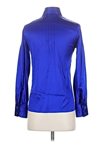 Theory Long Sleeve Silk Top (view 2)
